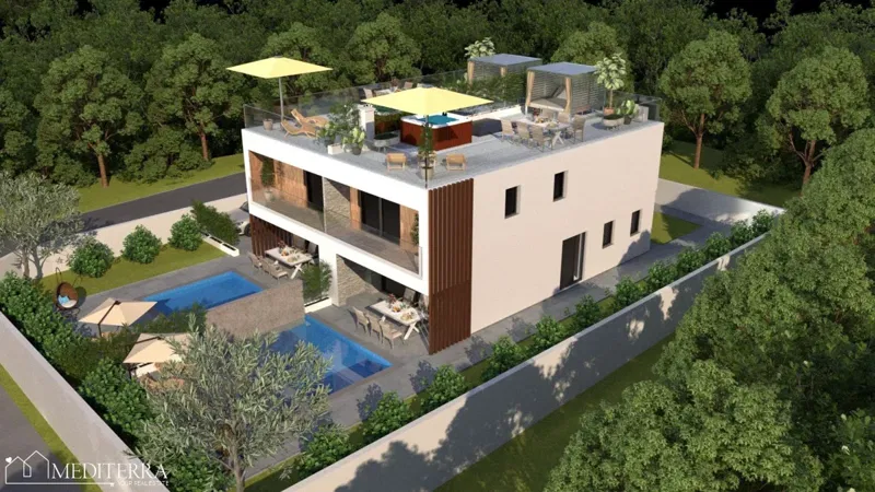 Novigrad – Moderna duplex kuća s bazenom i rooftop terasom | Novogradnja