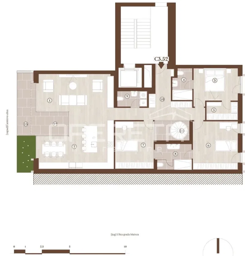 Sale, Apartment, Centar, Trg Franje Tuđmana, 4r, 207m2 – 2