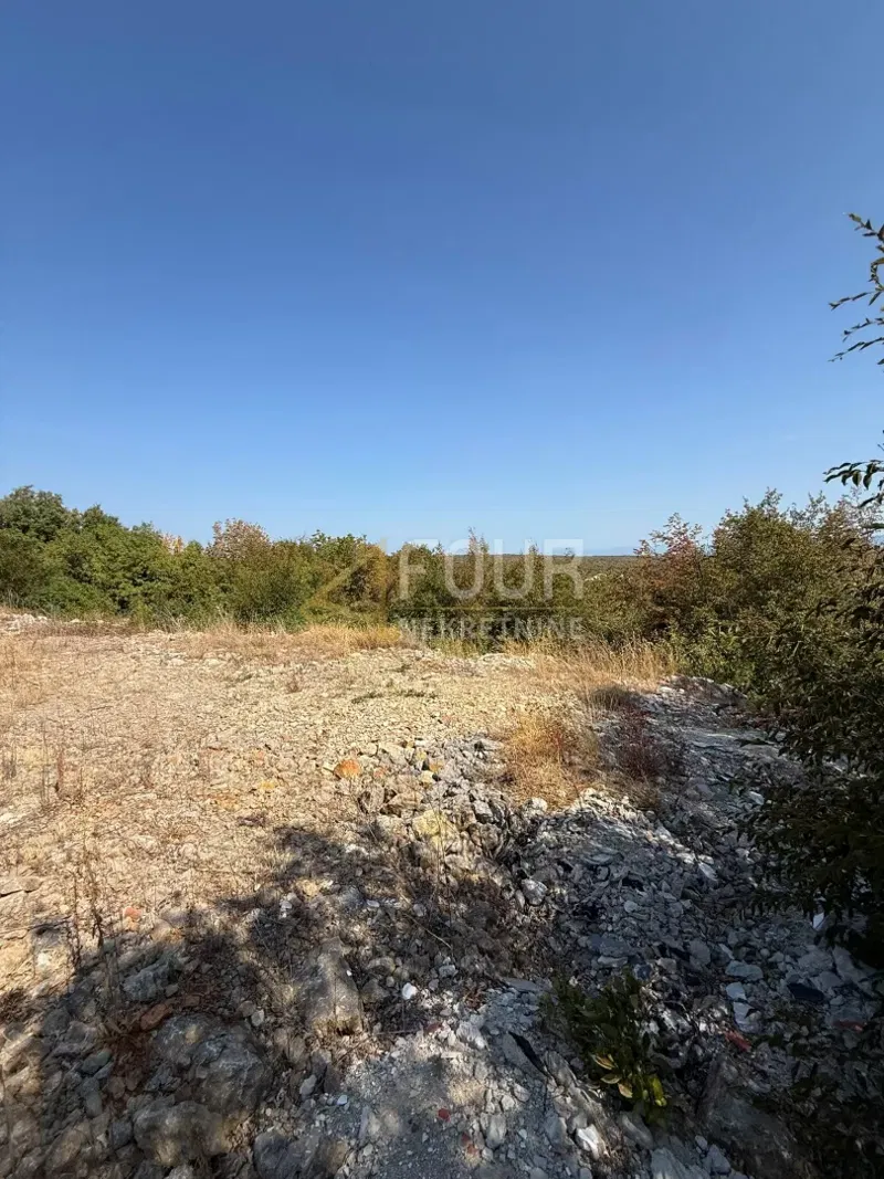 Island of Krk, Vrh, building land with project - 2 houses – 2