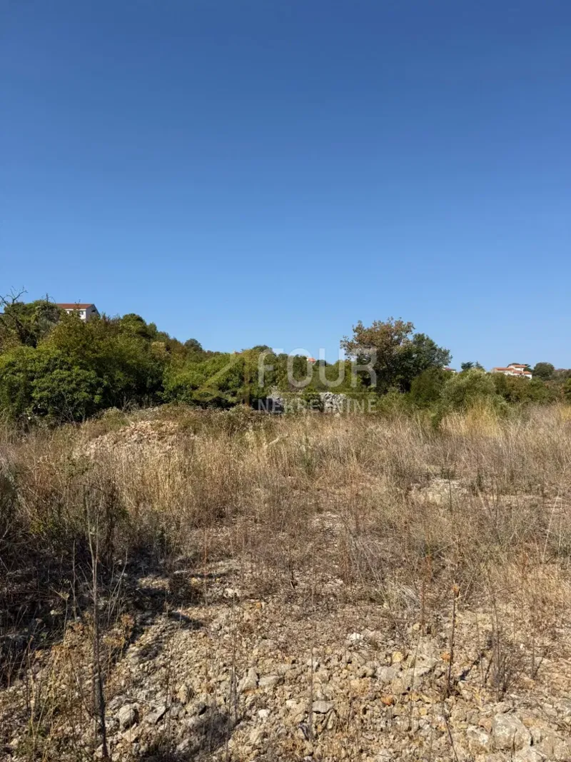 Island of Krk, Vrh, building land with project - 2 houses – 3