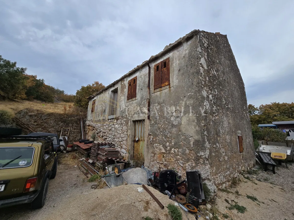 Škrljevo, ruševna starina sa terenom, 1015m2!