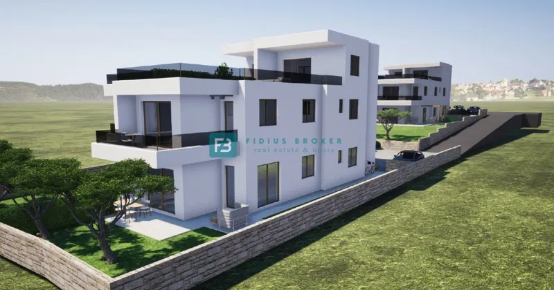 TRIBUNJ - SOVLJE, novi projekt, stan na dvije etaže, 450 m do plaže, krovna terasa, pogled na more – 2