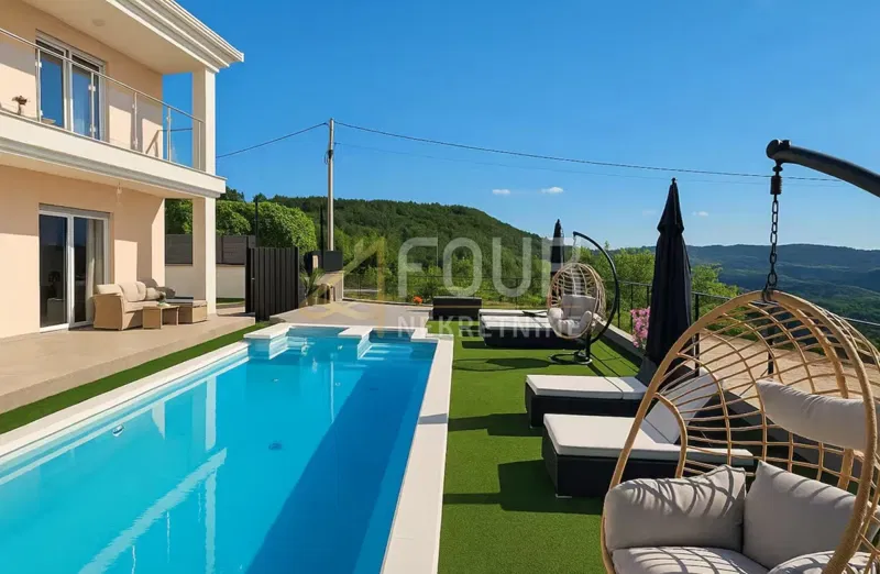 Istra, Cerovlje, vila s grijanim/slanim bazenom + wellness zona