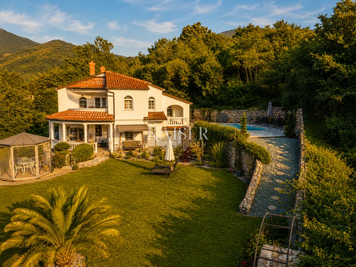 Opatija Riviera | Veprinac – Mediterrane Residenz mit Panoramablick auf das Meer | Außergewöhnliche Privatsphäre