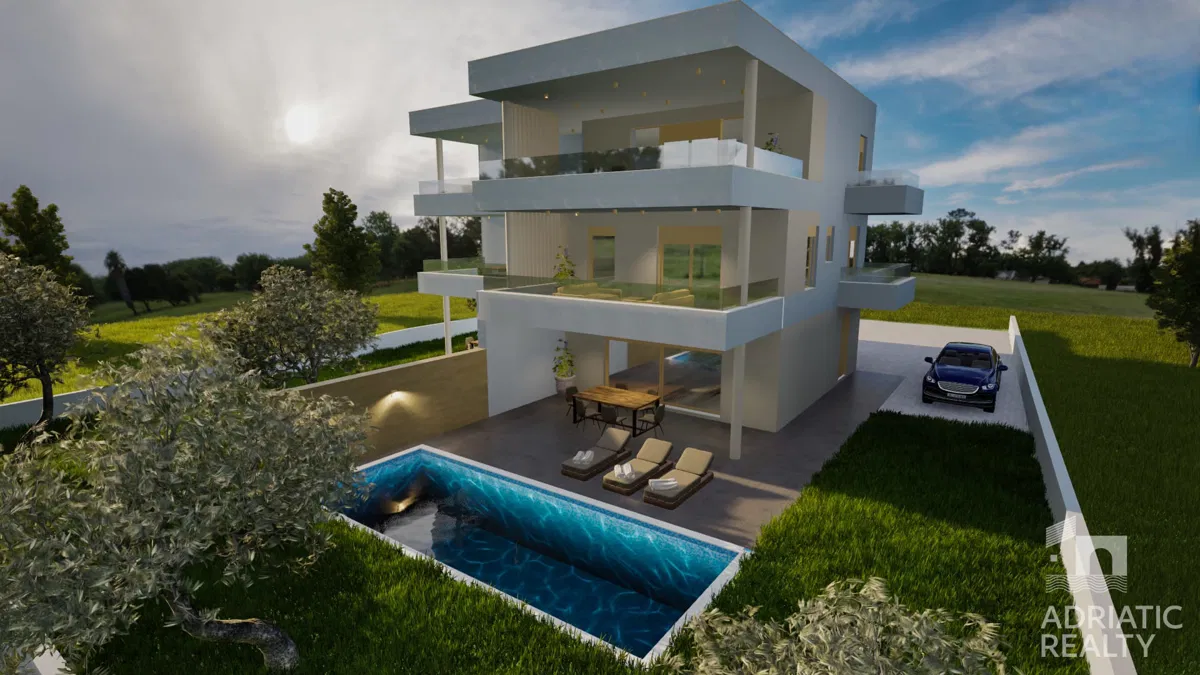 Tribunj — эксклюзивные двухуровневые апартаменты с бассейном, в 100 метрах от моря