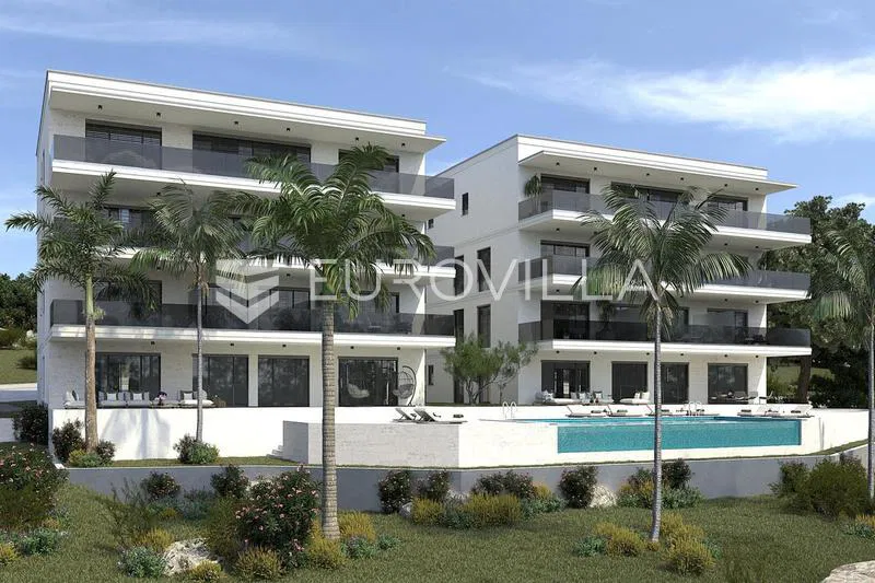 Primošten, dvosoban stan na prvom katu s bazenom, 89,18 m²