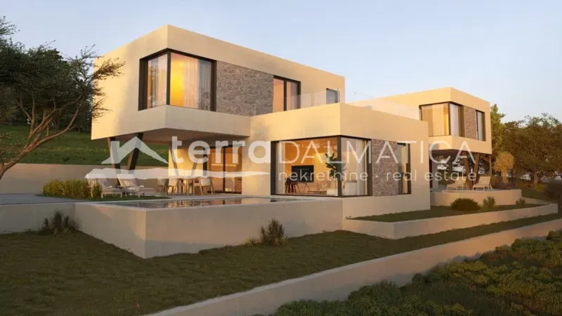 Luxury semi-detached villa with pool and panoramic sea view, Vodice – 2