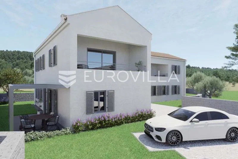 Veli Lošinj, NOVOGRADNJA, trosoban stan 88,80 m² s vrtom, terasom i parkingom, blizina mora i centra