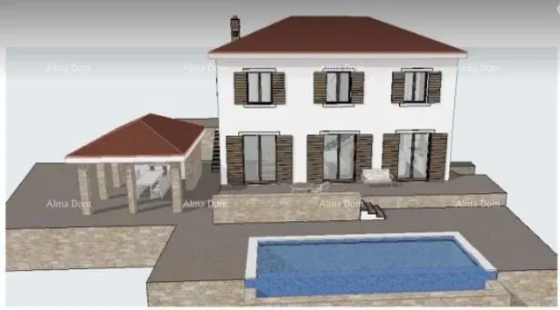 Prodaja -- atraktivno građevinsko zemljište s pravomoćnom građevinskom dozvolom, Svetvinčenat!