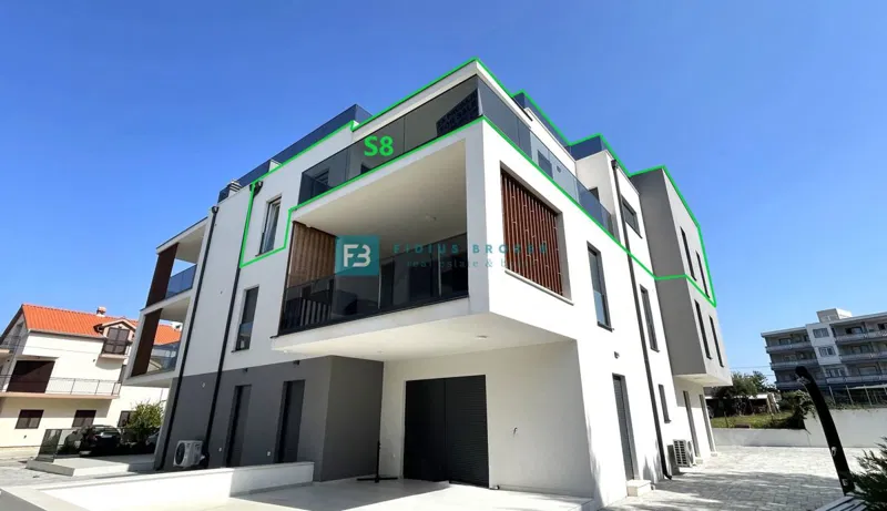 VODICE - SRIMA, novo, 2. red do mora, penthouse, krovna terasa, panoramski pogled na more – 2