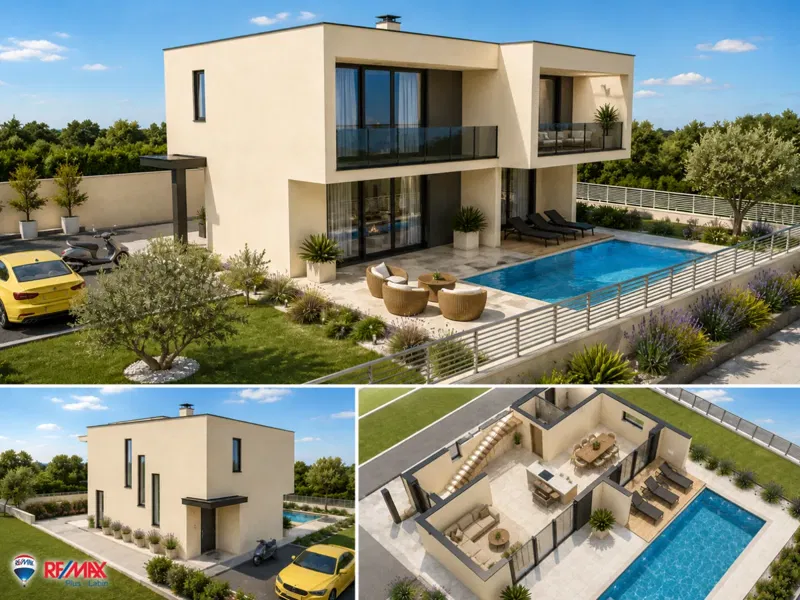 ISTRA, GRAĐEVINSKO ZEMLJIŠTE 628 m², GRAĐEVINSKA DOZVOLA, POGLED MORE
