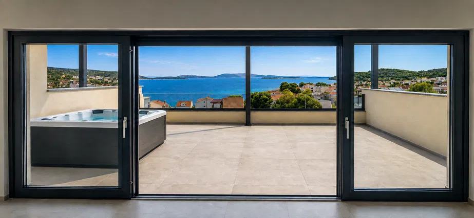 Penthouse s velikom terasom i otvorenim pogledom na more prodaja!!