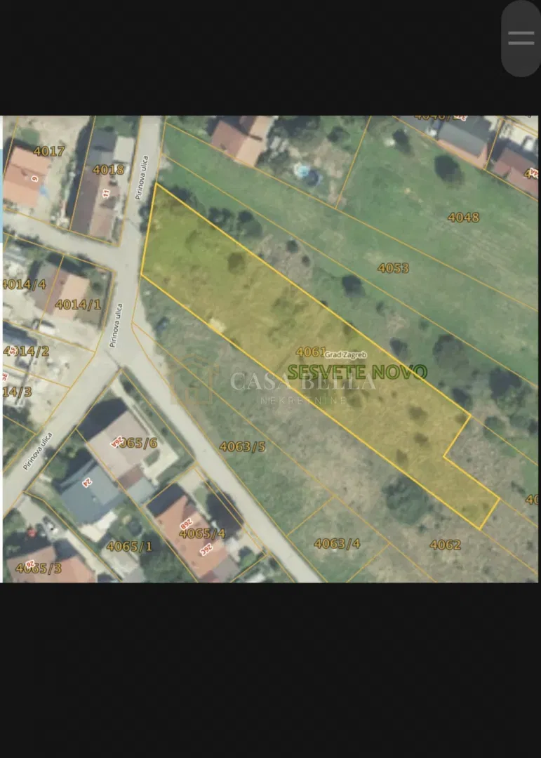 Građevinsko zemljište u Sesvetama, 2100m2