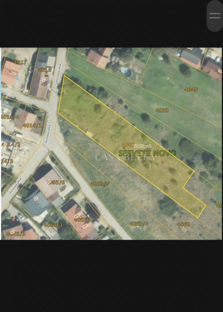 Građevinsko zemljište u Sesvetama, 2100m2