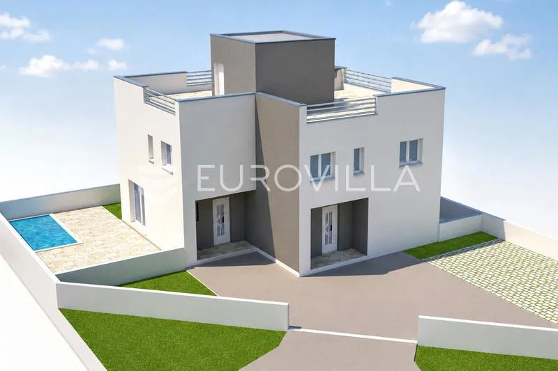 Nin, Ždrijac ekskluzivni duplex, 2 bazena,2 krovne terase