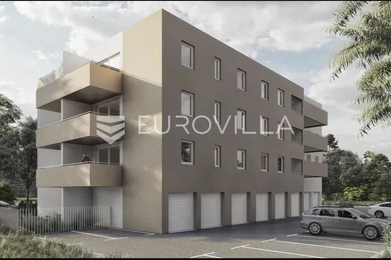Senj, NOVOGRADNJA, moderna gradnja s liftom, trosoban stan 60,89 m², balkon, spremište, garaža