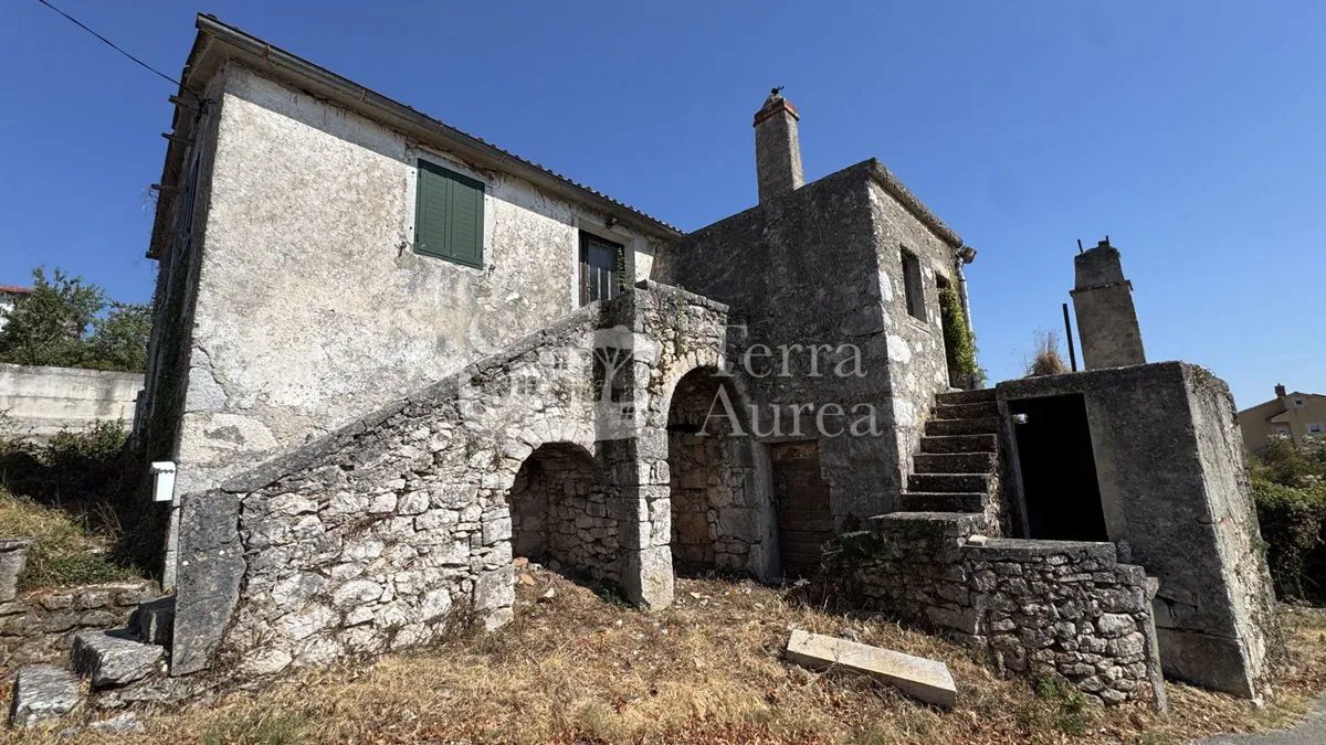 Autentična kamena kuća s prekrasnim pogledom na more, Šotovento, otok Krk
