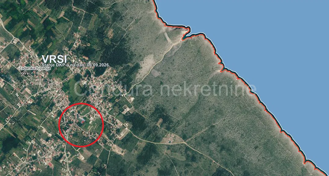 Vrsi – Građevinsko zemljište na prodaju 500 m²