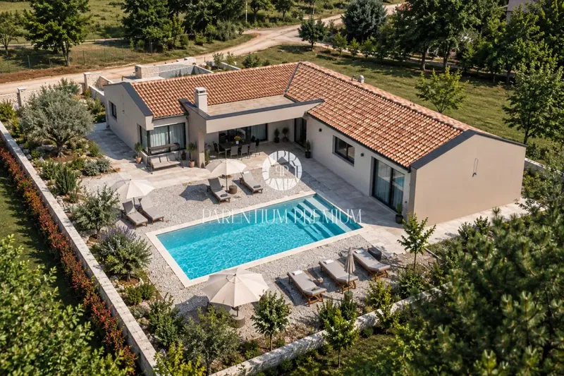 Labin – Modern villa medencével, 8 km-re Rapctól