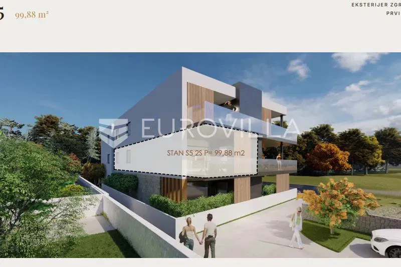 Privlaka, 1nd-Floor Apartment in a New-Build Development with Elevator | 2 Bedrooms – 2