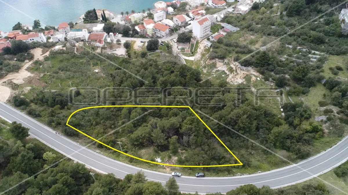 Zemljište (M1), 200 m od mora, neometani pogled, 3.102 m2, Živogošće