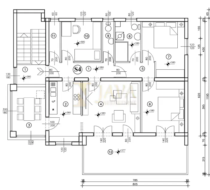 Wohnung Donja Drenova, Rijeka, 120m2