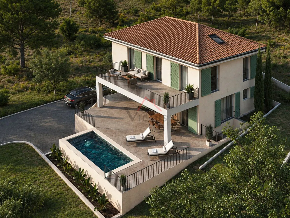 JADRANOVO - Građevinsko zemljište s projektom, 1168 m2