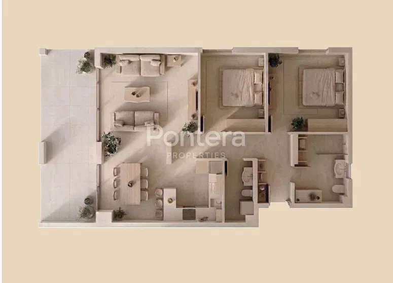 PULA - ÚJ ÉPÜLET | A18-as apartman a 2. emeleten | 86,05 m² | 2 hálószoba | Nagy terasz | 2 garázshely – 2