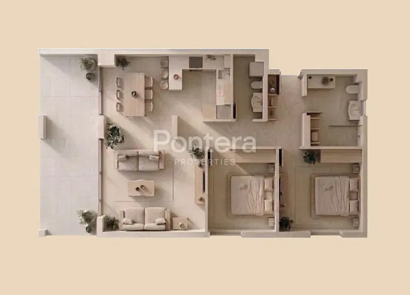 PULA NEW CONSTRUCTION | Apartment 90.10 m² on the 1st floor | 2 bedrooms | Large terrace | 2 garage spaces | Designation A9 – 2