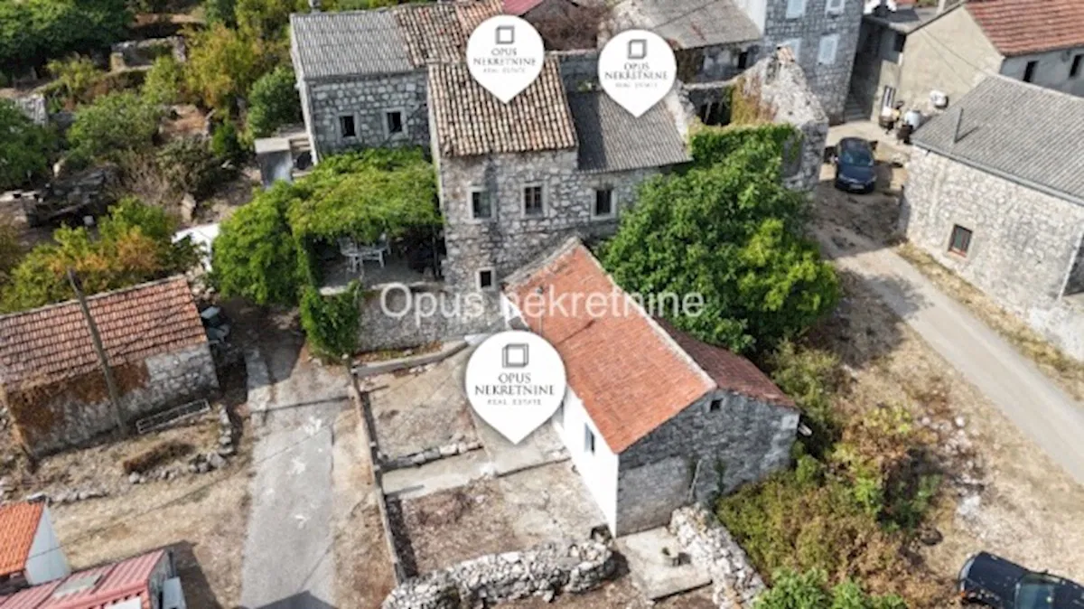 OSOBJAVA, PELJESAC - Steinhaus mit Garten und Meerblick - Objekt A