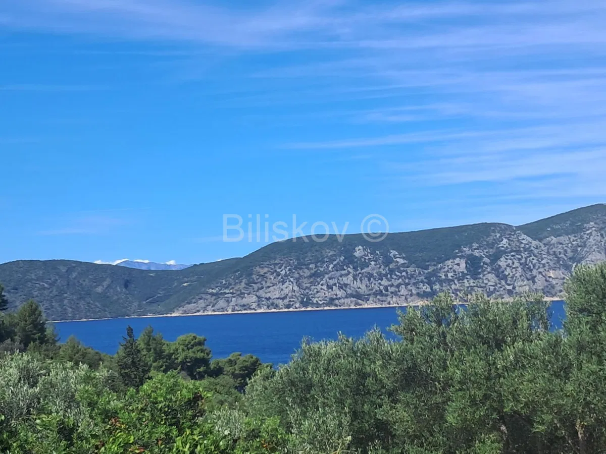 Korčula, Račišće prodaja zemljište, pogled na more