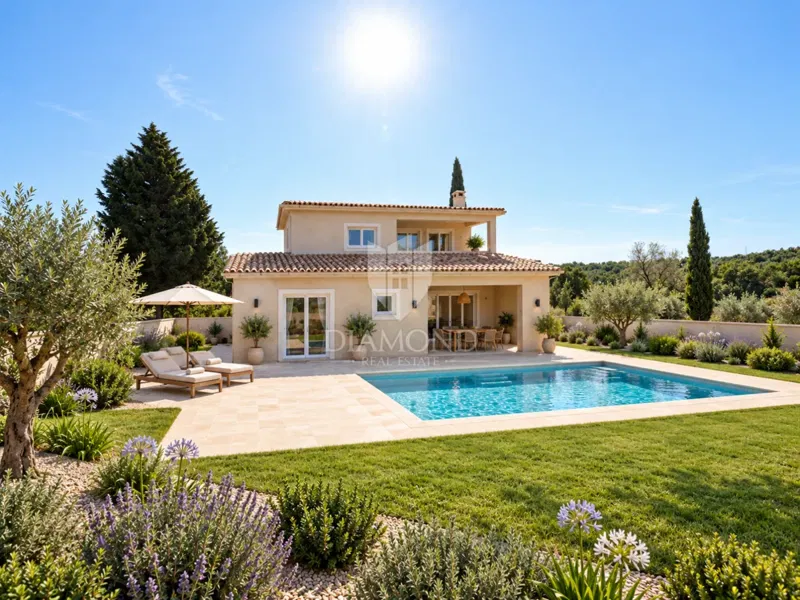 Svetvinčenat und Umgebung, moderne Villa im zeitgenössischen mediterranen Stil