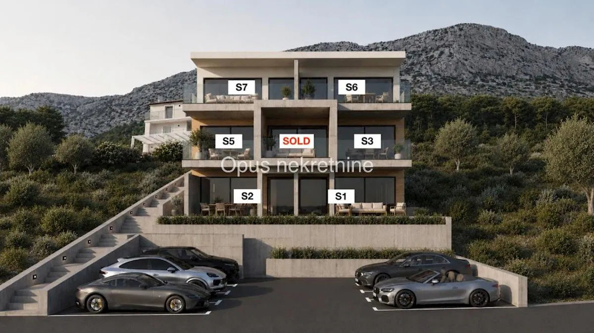 HVAR, IVAN DOLAC – dvosoban apartman S7 – 75,45 m2 s pogledom na more 2. KAT