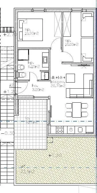 Appartamento moderno nel blocco A con giardino e posto auto, vicinanza a Umago! – 2