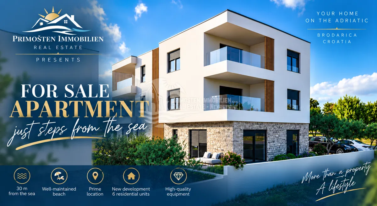 Brodarica – Novi apartman korak do mora