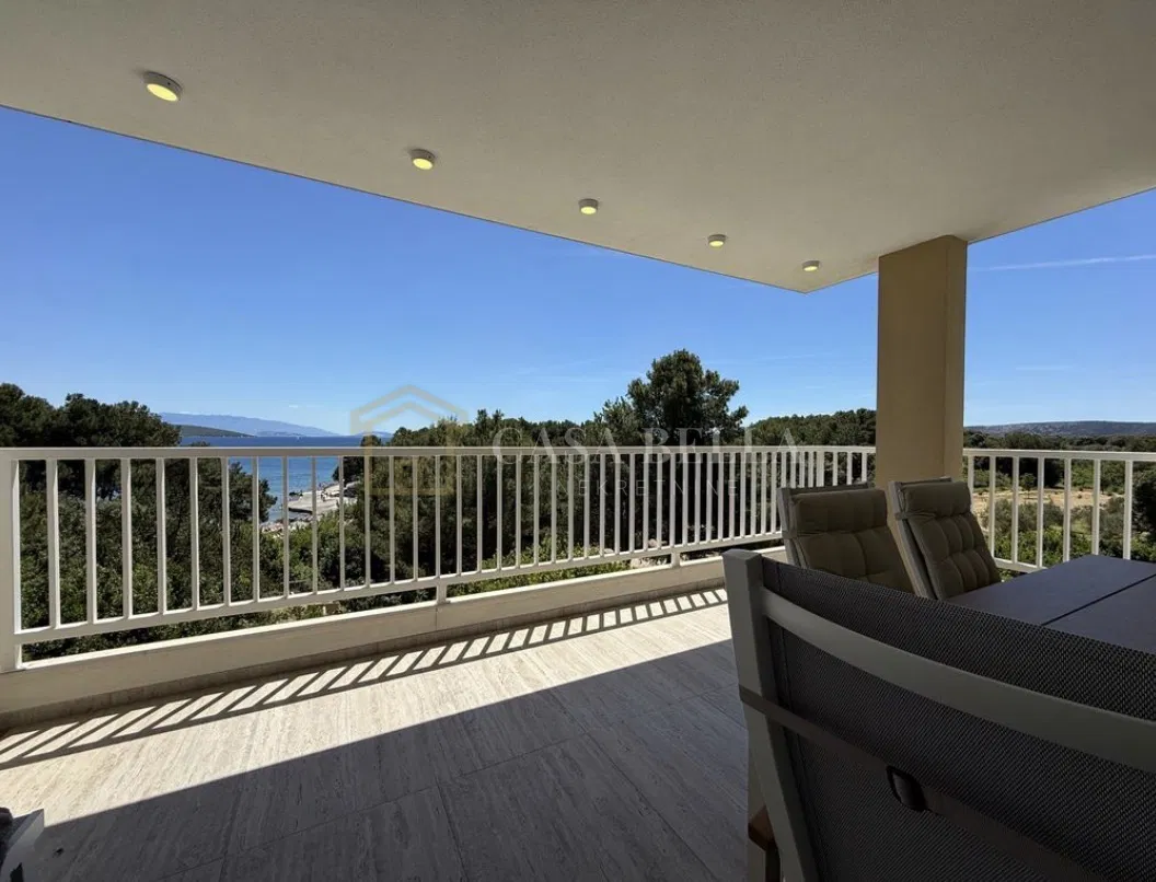 GRAD KRK, uz more i plažu, Penthouse 100 m2