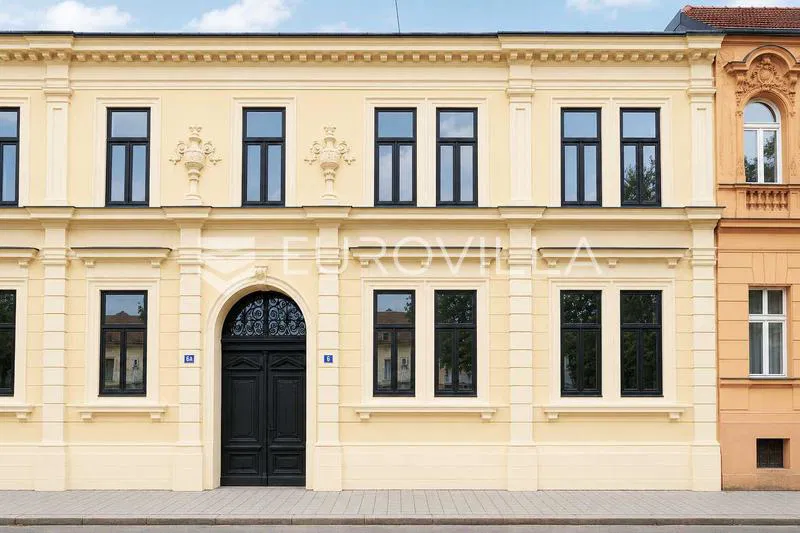 Osijek, Gornji grad, Centar, trosoban stan u renoviranoj starogradnji, prizemlje