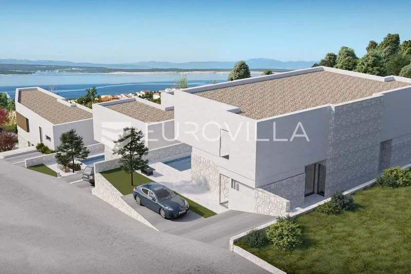 Crikvenica, moderna novogradnja, četverosoban stan 108,90 m², bazen, pogled na more