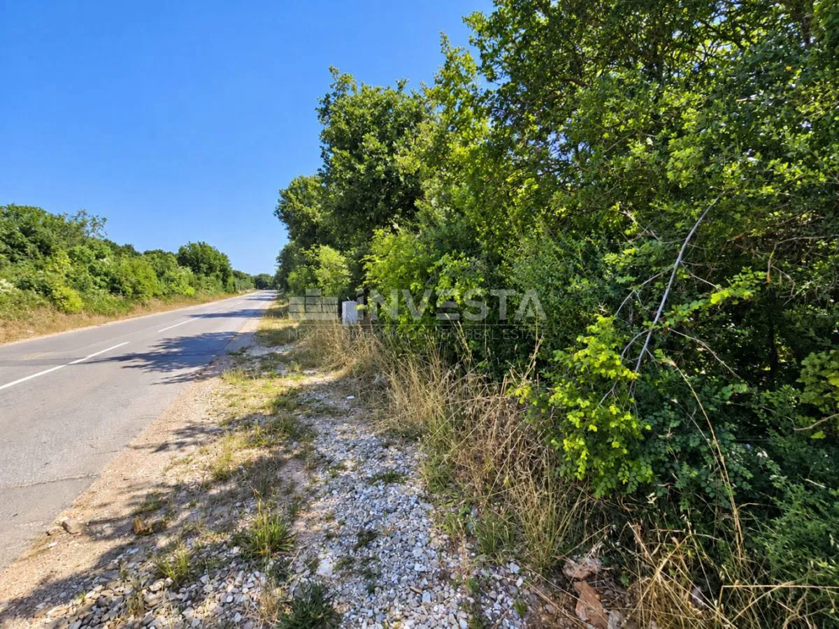 Terreno di 4.650 m², situato a Gallesano, direttamente adiacente alla strada.