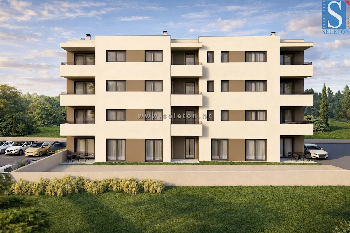 Istra, Poreč - okolica, novi stan od 65 m2, 2. kat, pogled na more, LIFT, 2 parkinga