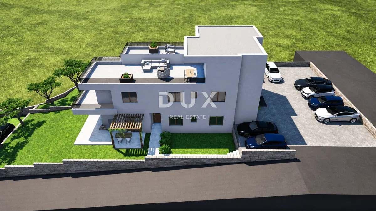 Tribunj, Sovlje, apartament z trzema sypialniami, 110,15 m², taras na dachu