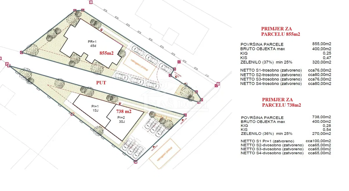Vodice - Građevinsko zemljište 738m2 na mirnoj lokaciji