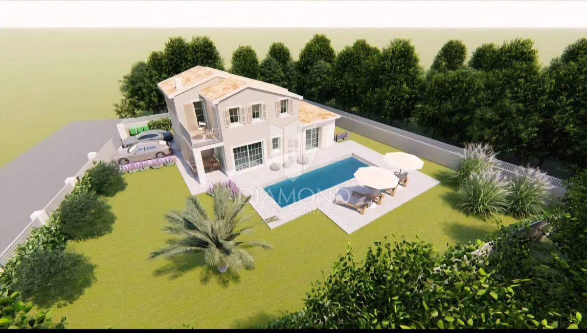 Poreč, okolica, villa sa bazenom u na rubu naselja