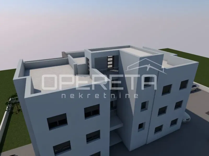 Novogradnja, Dvosoban stan s krovnom terasom, 86 m², 2. kat, Murvica