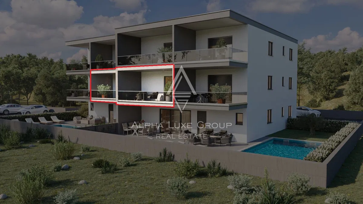 Istria, Novigrad: Appartamento al primo piano con vista mare