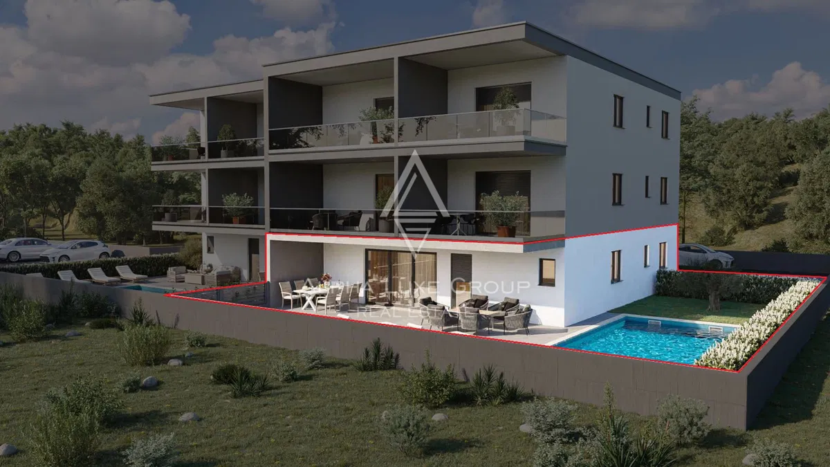 Istrien, Novigrad : Wohnung mit 3 Zimmern und Pool