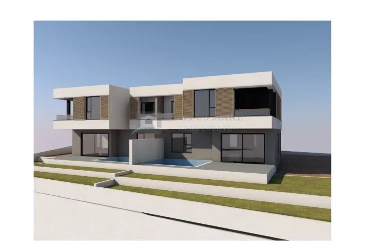 Vodice – dvojna kuća s  bazenom | 6% popusta za kupnju u ranoj fazi