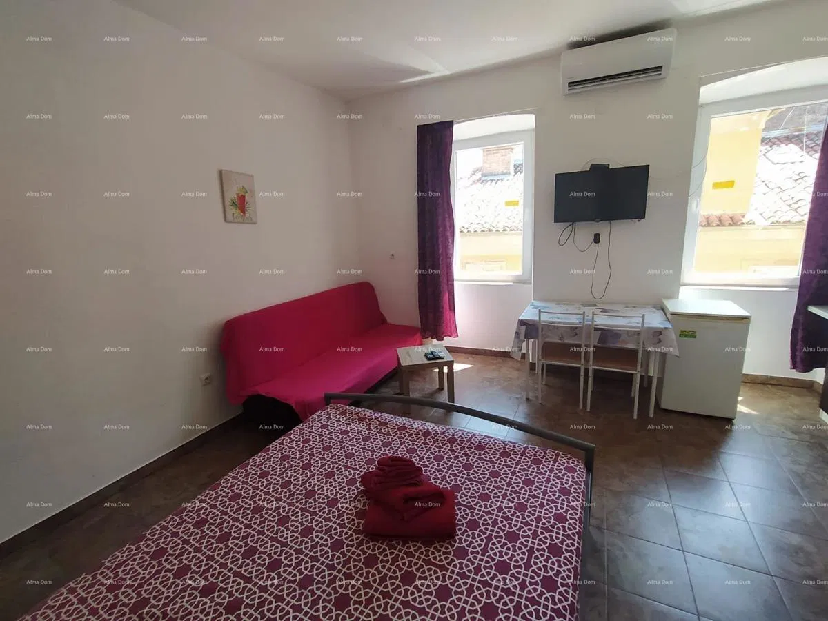 Pula, strogi centar, stara jezgra grada, pješačka zona ulica Sergijevaca  – 90,30 m²  4 uređena studio apartmana | Pogled na Zlatna vrata | Uhodan turistički posao