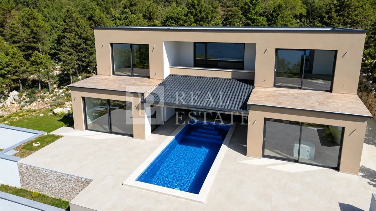 DRAMALJ - villa moderna con piscina riscaldata e vista panoramica