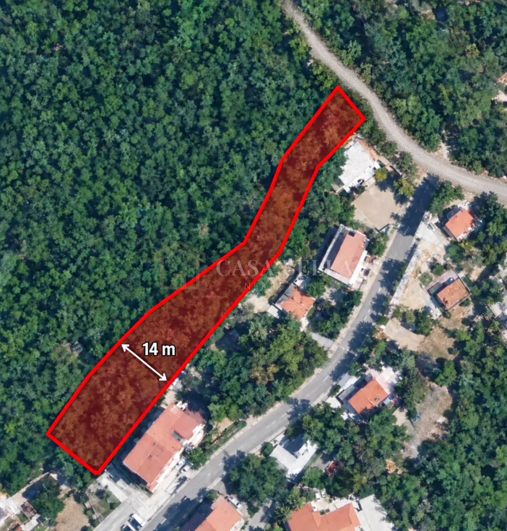CRIKVENICA - Građevinsko zemljište s pogledom na more